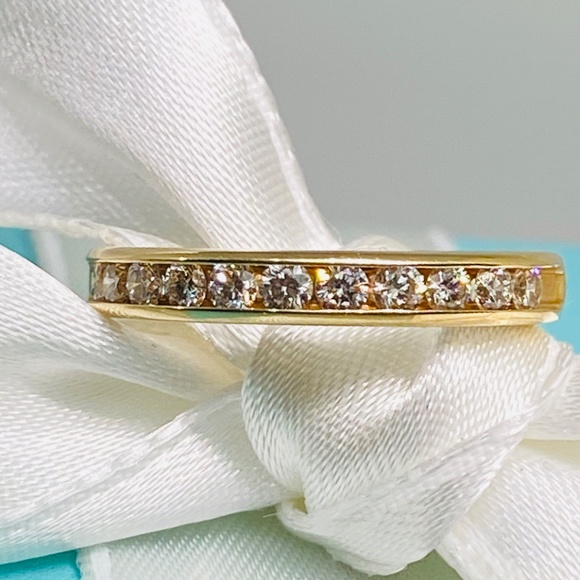 1/2 carat natural diamond band 14k yellow gold size 6.5 - Picture 5 of 5